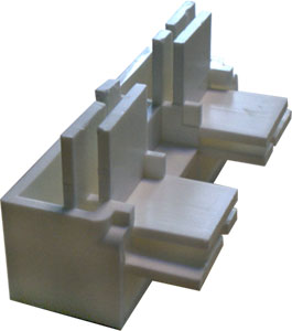 X- Block ® Außen-Eckverbinder 90° für Kunststoffrahmenprofile
