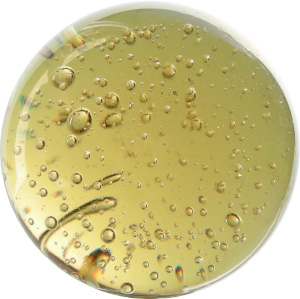 Bubblekugel  90 mm gelblich